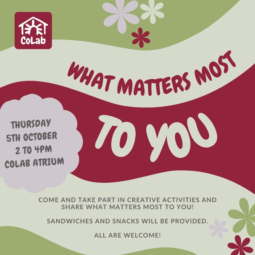 CoLab (@colabexeter) on Twitter photo Join us in the atrium next Thursday (5th October) for an afternoon of collaborative activities, painting, a photo booth and snacks! All are welcome. Join us in the atrium next Thursday (5th October) for an afternoon of collaborative activities, painting, a photo booth and snacks! All are welcome.