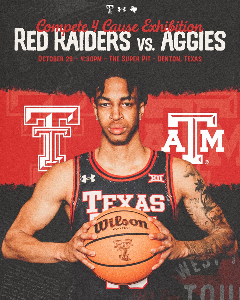 TexasTechMBB's tweet image. Rivalry renewed 💯

We're set to play Texas A&amp;amp;M on October 29 in an exhibition game in Denton with proceeds going to Maui wildfire relief efforts.  

➡ bit.ly/3ZwKCyq