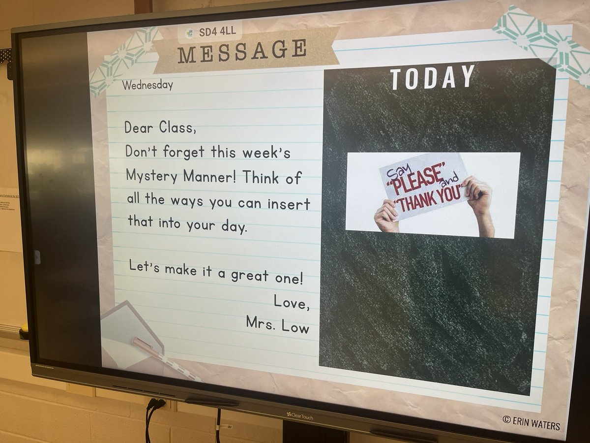 Loved these two ideas for morning meeting. It was refreshing to see Laura Low’s 5th grade students so engaged, motivated, and prepared for their day. <a href="/CBLindenSchool/">CB Linden Elementary</a> 💙
