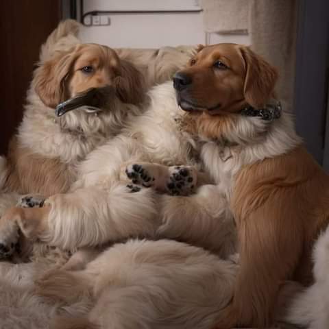 یہ تصویر دو کتوں کی ہے لیکن جن کی آنکھیں 80 فیصد بند ہوں انکو کچھ اور ہی نظر آئے گا  ،آپ بھی 80 فیصد آنکھیں بند کریں اور چمتکار دیکھیں 🙆😌😂