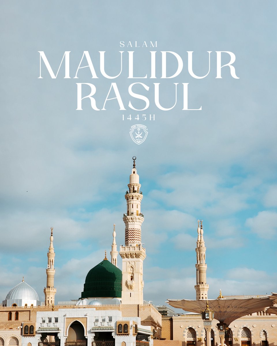 OfficialPahang's tweet photo. Selamat Menyambut Hari Maulidur Rasul kepada seluruh umat Islam. 

Ayuhlah kita bersama memperbanyakkan selawat ke atas Baginda S.A.W.  #SriPahangFC https://t.co/ricufJ102b