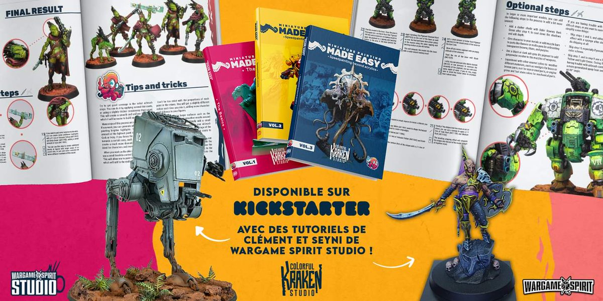 SpiritWargame's tweet photo. Les équipes de Wargame Spirit et Wargame Spirit Studio sont fières de participer au projet Kickstarter Miniature Painting Made Easy de Colorful Kraken Studio ! 😉
https://t.co/kLmsh4IZCI https://t.co/I0renBhrLB
