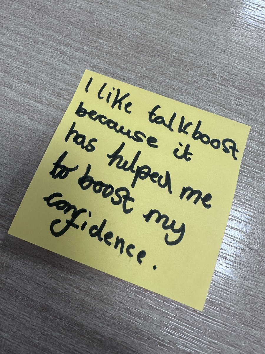 RosaryRC's tweet photo. This week we have started our #talkboost interventions - here is some feedback from a Y5 pupil. What a fantastic start! @SpeechAndLangUK https://t.co/VkYvsxrxLN