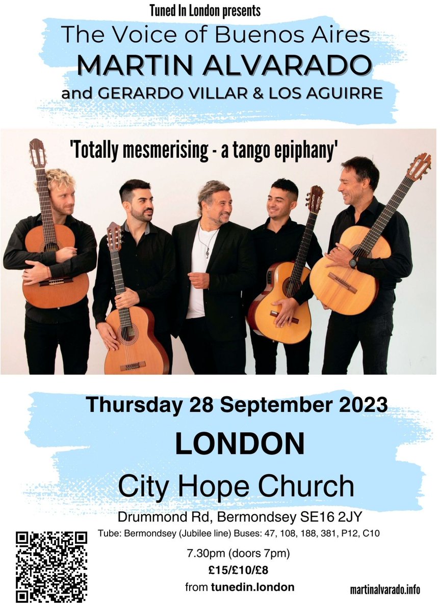 TunedInLDN's tweet image. Lovely to have @alvaradomartin's latest release La Pulpera de Santa Lucia being played on @djritu1's @ResonanceFM @aworldinlondon 6.30-7.30pm tonight, or anytime here: bit.ly/3RxY4Al. Come along to hear him live Thu 28 Sep @CityHopeLondon #SE16 Happy birthday Ritu!