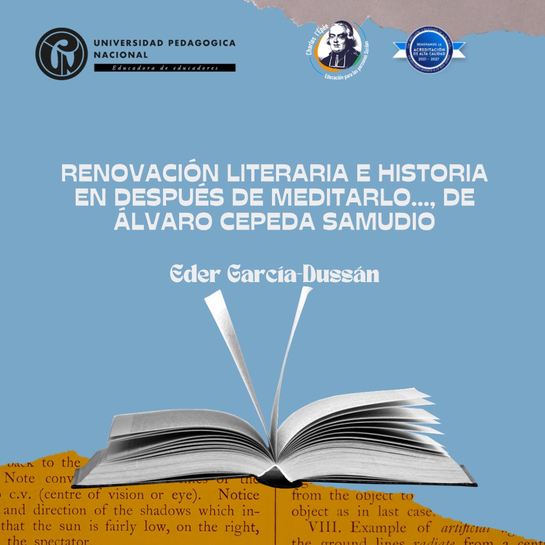 FoliosUPN's tweet photo. #EditorialUPN Artículo recomendado. La revista Folios te invita a leer: "Renovación literaria e historia en Después de Meditarlo…, de Álvaro Cepeda Samudio" De: Eder García Dussán. Enlace: https://t.co/tLvCr755MY #Folios #UPN #Literatura #ÁlvaroCepedaSamudio https://t.co/QIsL6LjMyb