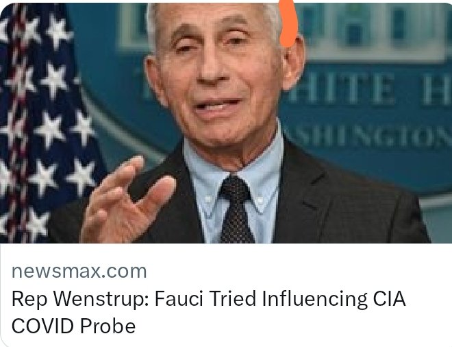 OVNIS_UFOs's tweet photo. ⚠️🚨🇺🇸El Dr. #AnthonyFauci supuestamente fue "#escoltado" en secreto a la sede de la #CIA y #trató de #influir en la #investigación de la agencia sobre los #orígenes del #COVID-19, afirma el representante Brad Wenstrup, presidente del Subcomité Selecto de la Cámara de Representantes sobre la Pandemia de Coronavirus.
https://t.co/XoHOMuhouf