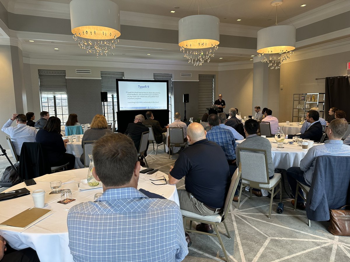 typefi's tweet image. Today’s the day! The #TypefiUserConference2023 just started with a presentation from VP Product Caleb Clauset about what’s coming next from Typefi. Stay tuned—big things are coming soon!