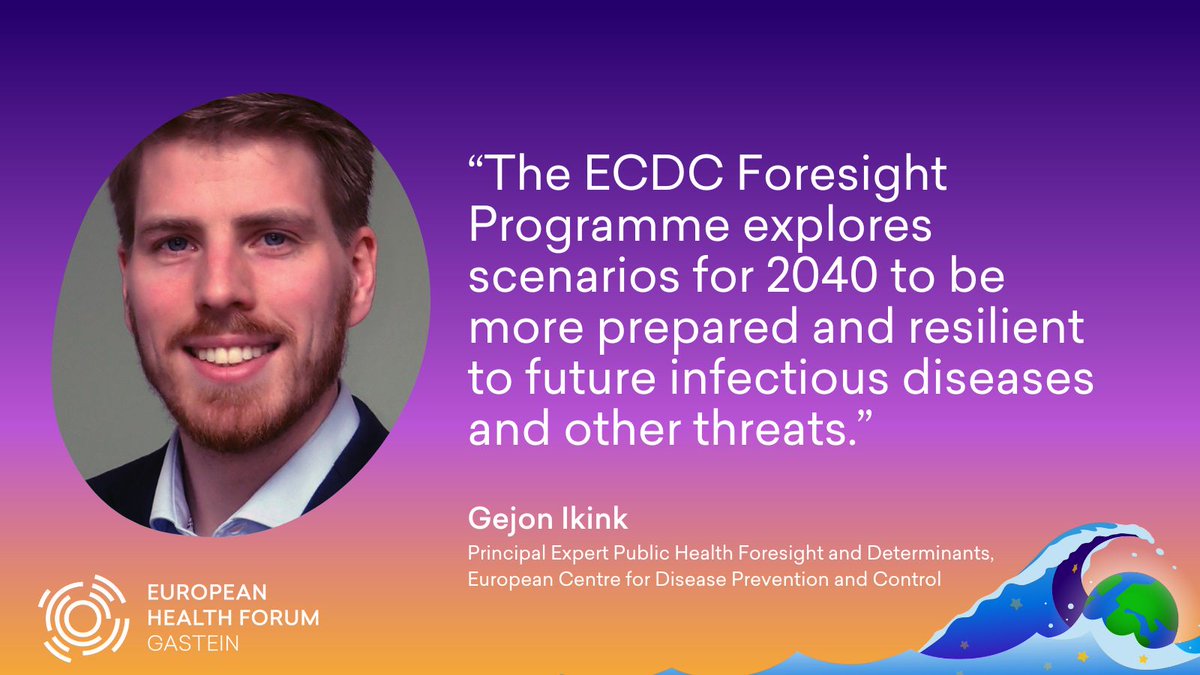 GasteinForum's tweet photo. Explore the role of strategic foresight in Public Health with @ECDC_EU at #EHFG2023 from ⏰ 16:00 👉 https://t.co/9Sw1cBGgm3

With Andrea Ammon, @HenkHilderink, @rorosoro @GIkink &amp; more! https://t.co/9liuscsYwu