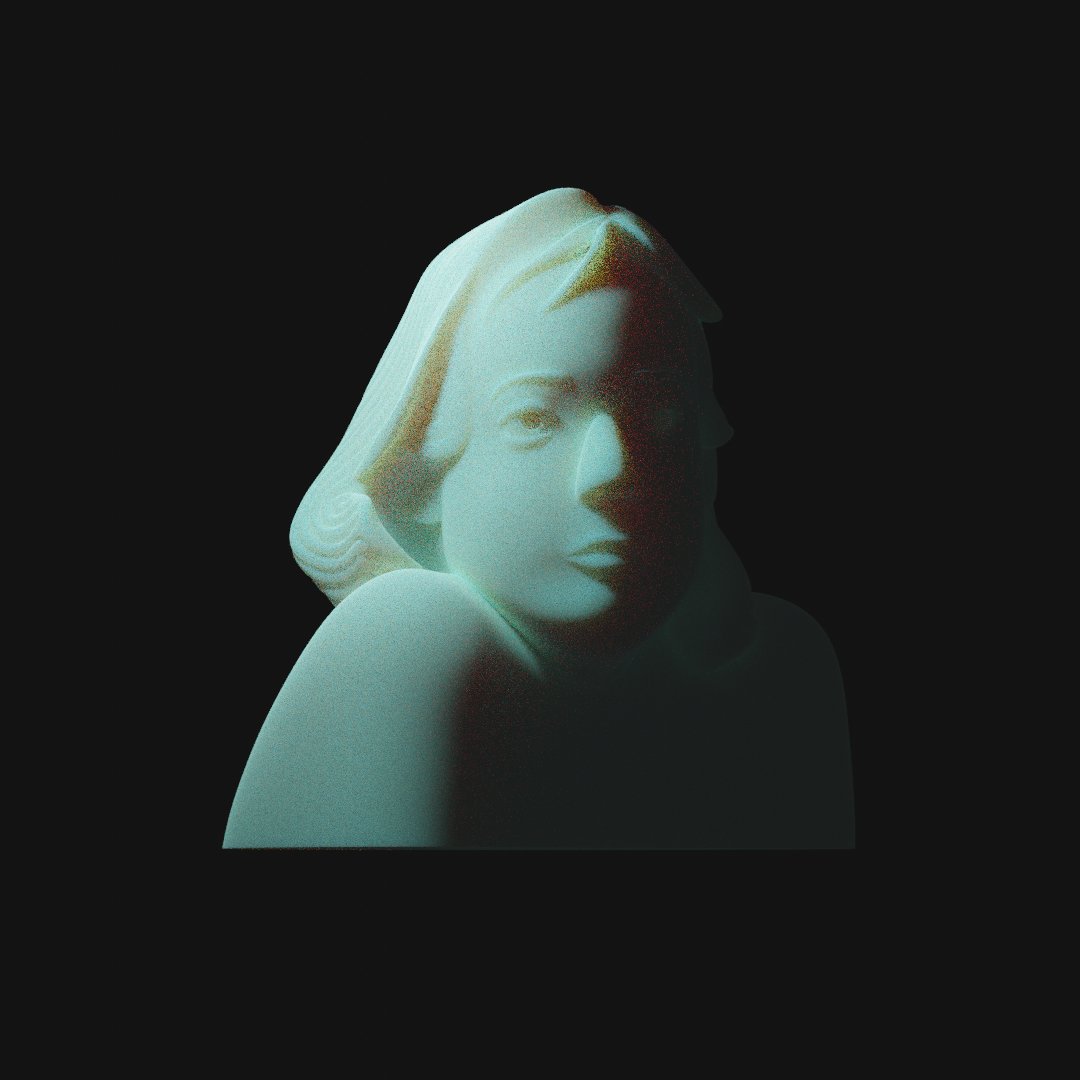 I slowly worked on this gift for my favourite person in this world. I portrayed her many many times but never in more than 2 dimensions. What a wonderful experience to see it finally printed, thank you Sergio!