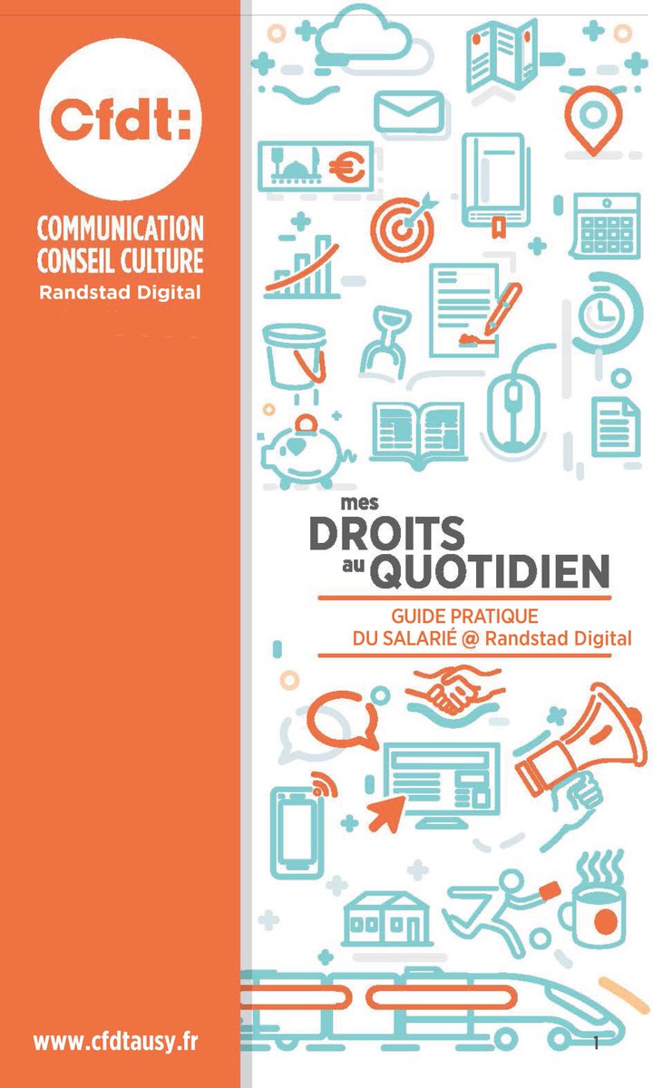 cfdtausy's tweet photo. C'est l'un des plus CFDT de cette fin d'année :  la section CFDT Randstad Digital met au point un guide pratique du  salarié synthétisant l'ensemble des sujets à connaître sur vos droits . Bientôt disponible aussi et dès votre entrée dans l'entreprise comme repère d'accueil ! https://t.co/UUH9WF0t5M