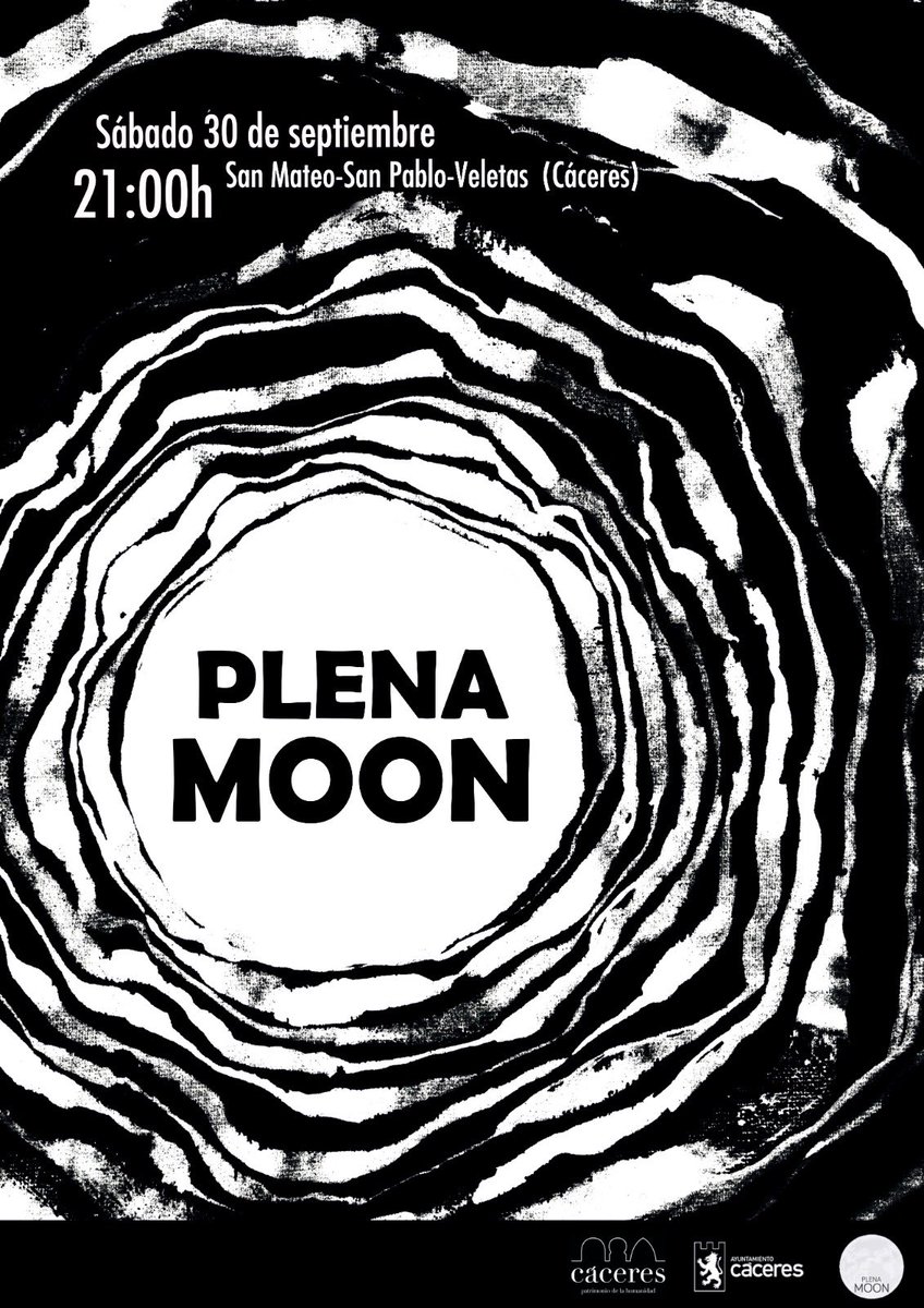 plenamoon's tweet photo. El sábado 30 de septiembre tenemos Festival Plena Moon en Cáceres. Aquí tienes el fantástico programa que tenemos preparado para esta última edición de 2023.

Diseño de cartel por Victoria Torres.

Ven vestido de blanco y/o negro.
¡No te lo puedes perder! 🌝

#plenamoon https://t.co/qsQDW7NEjv