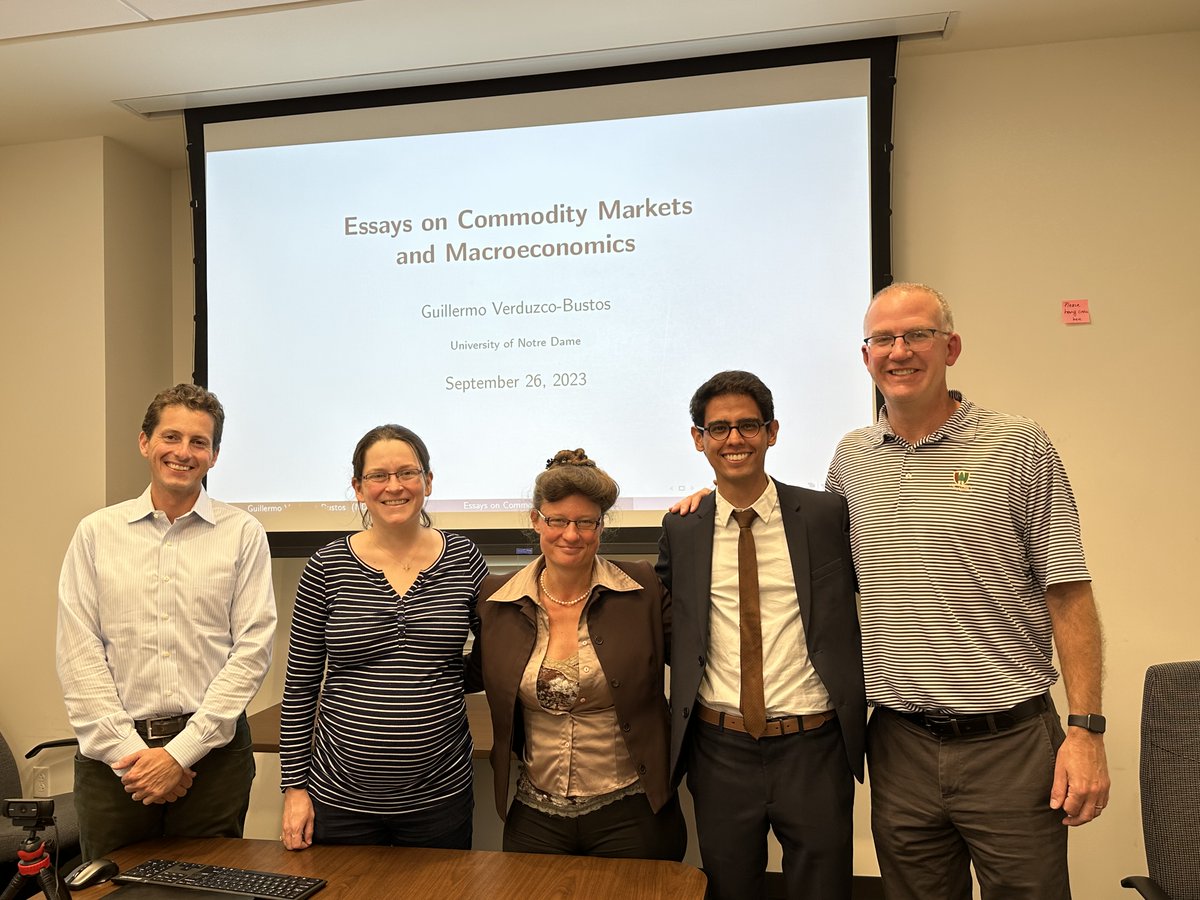 Congratulations to fifth-year student Guillermo Verduzco-Bustos, who successfully defended his dissertation yesterday. He will be starting a job at the World Bank (<a href="/WorldBank/">World Bank</a>) next week. Some pictures from his dissertation celebration: