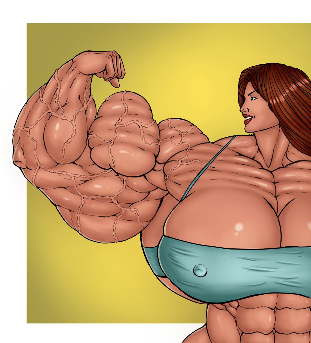 KunMorin's tweet photo. Here's my art for #biceptember
#muscularwomen #fbb #fbbart #musclegirlart https://t.co/LFmBCWa0vr