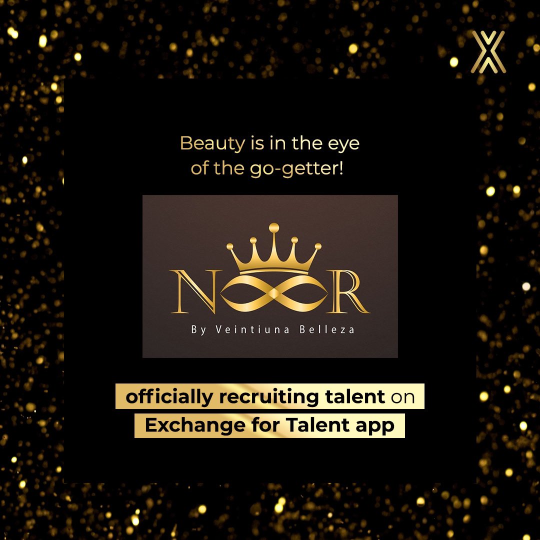 The ticket to a glimmering future! ✨

noor_veintiunabelleza is now officially recruiting, only on the Exchange4Talent app!

App available for download on Android
Coming to iOS soon! 🚀

🔖
#E4TLaunch #NowOnE4T
#E4TStarryEyed #EndlessPossibilities #MonetizeYourTalent 
#newwave
