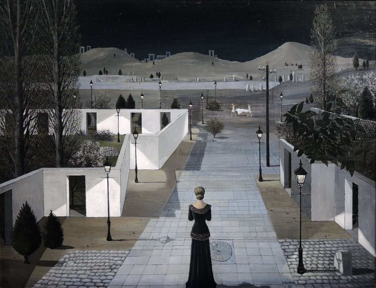 sz_work's tweet photo. @souffrantmitte1 Landscape with Lanterns

Paul Delvaux https://t.co/9EahYQIG9Z
