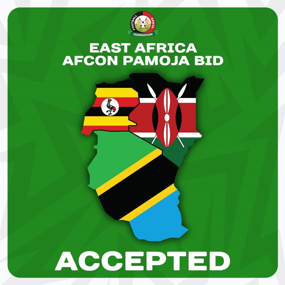 BREAKING NEWS Kenya has won the joint bid to host the 2027 African Cup of Nations (AFCON) alongside Tanzania and Uganda. tinyurl.com/38nt8wmv @ViralTea