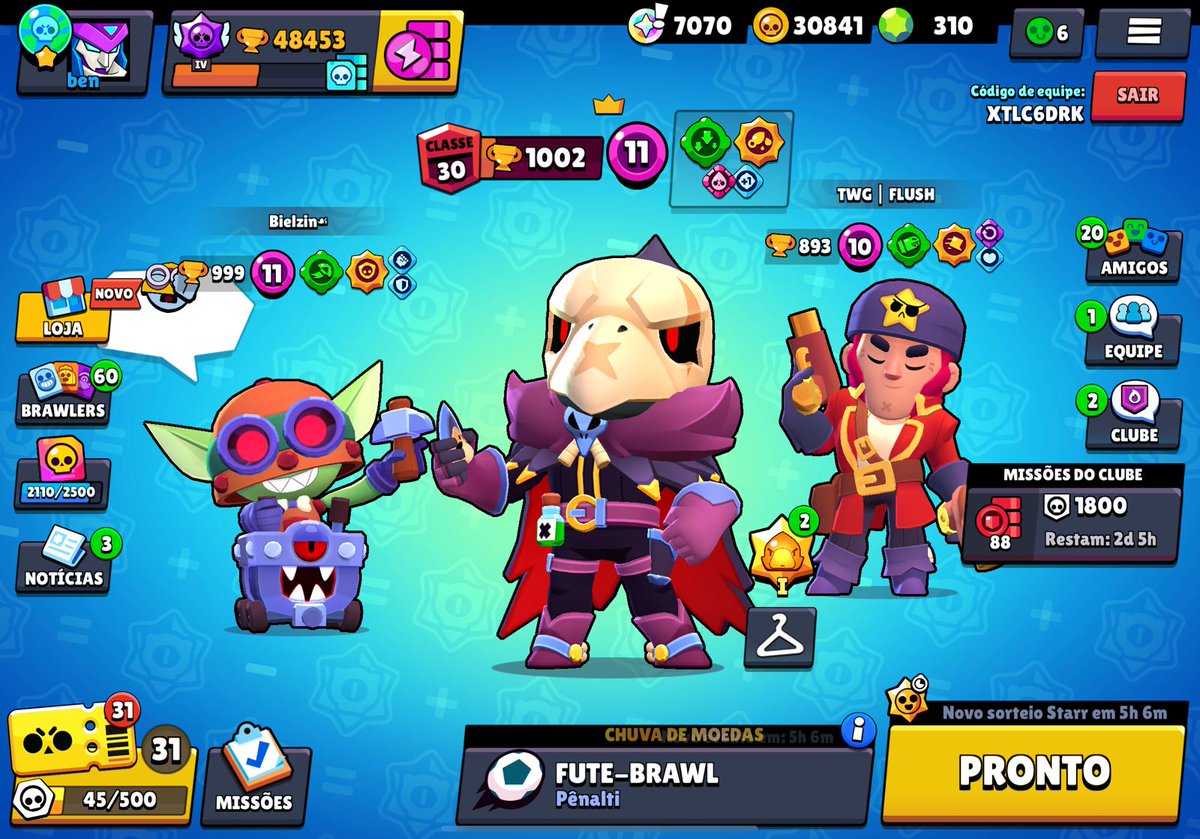 DiogoClash6's tweet photo. Segunda-feira botei crow e maisy r30, ontem botei griff r30, agr tou a pushar o gray pra r30, depois, a próxima r30 será a piper!! A minha sequência de brawlers r30 tá muito boa! Tou com 5/71 brawler r30 e um r35 q é o el primo!
Muito obg ao @HappyAnubis https://t.co/I2EqgnxyBx