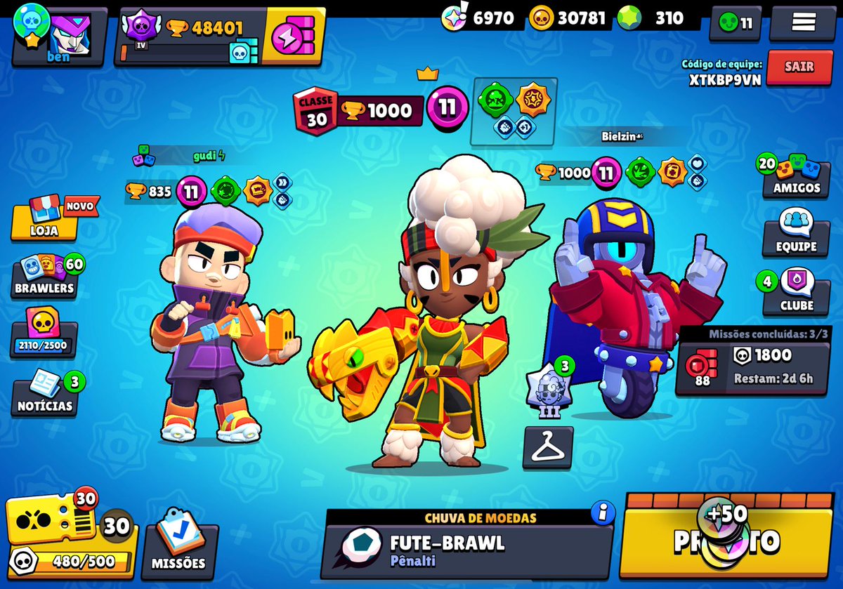 DiogoClash6's tweet photo. Segunda-feira botei crow e maisy r30, ontem botei griff r30, agr tou a pushar o gray pra r30, depois, a próxima r30 será a piper!! A minha sequência de brawlers r30 tá muito boa! Tou com 5/71 brawler r30 e um r35 q é o el primo!
Muito obg ao @HappyAnubis https://t.co/I2EqgnxyBx