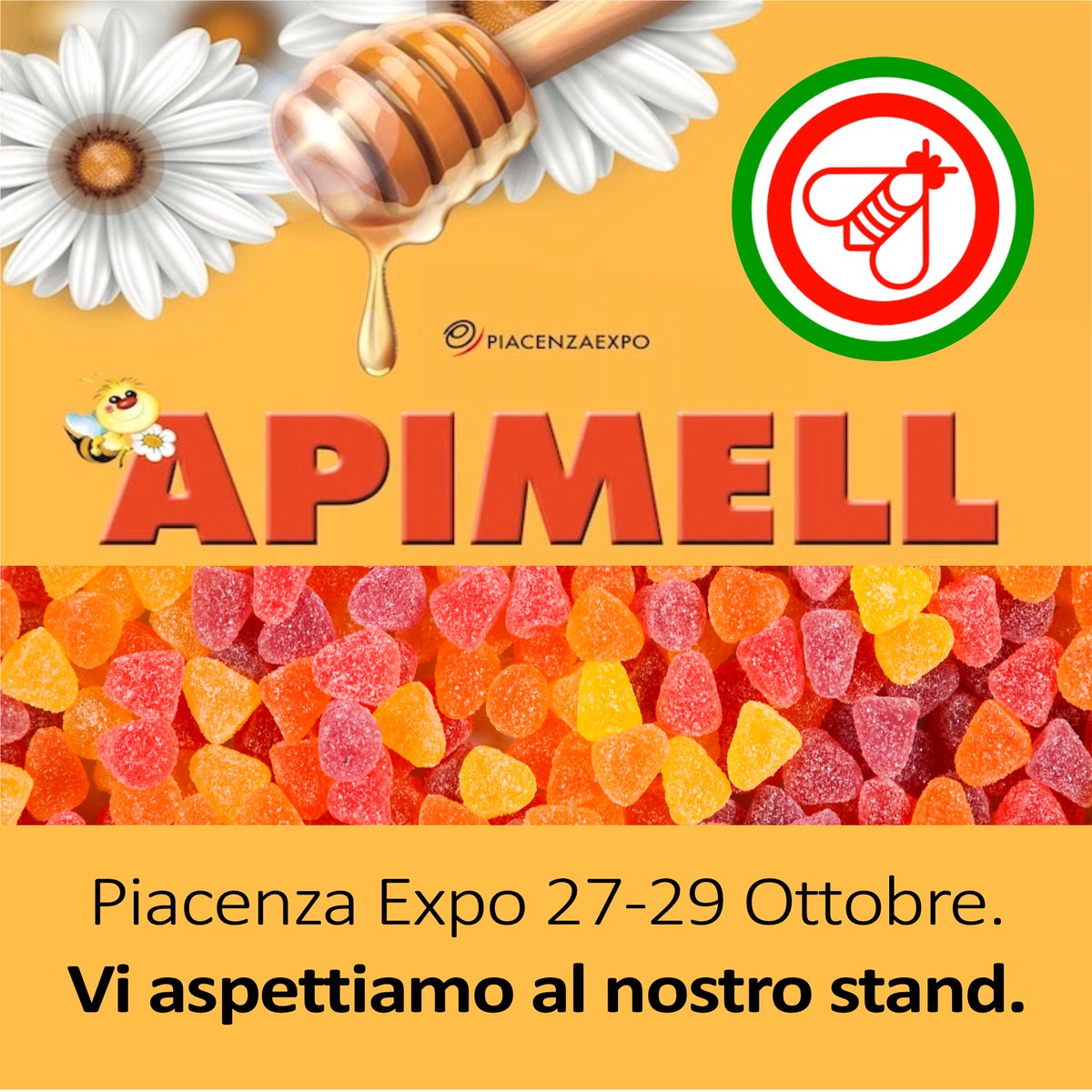 ottolinamiele's tweet photo. Vi aspettiamo il dal 27 al 29 Ottobre al nostro stand di #Apimell Piacenza per provare tutte le nostre Caramelle al Miele e Propoli! #apicolturaottolina #caramelleottolina #idromeleottolina per info: https://t.co/OVwfidSumQ https://t.co/Y3CnDPgDqo
