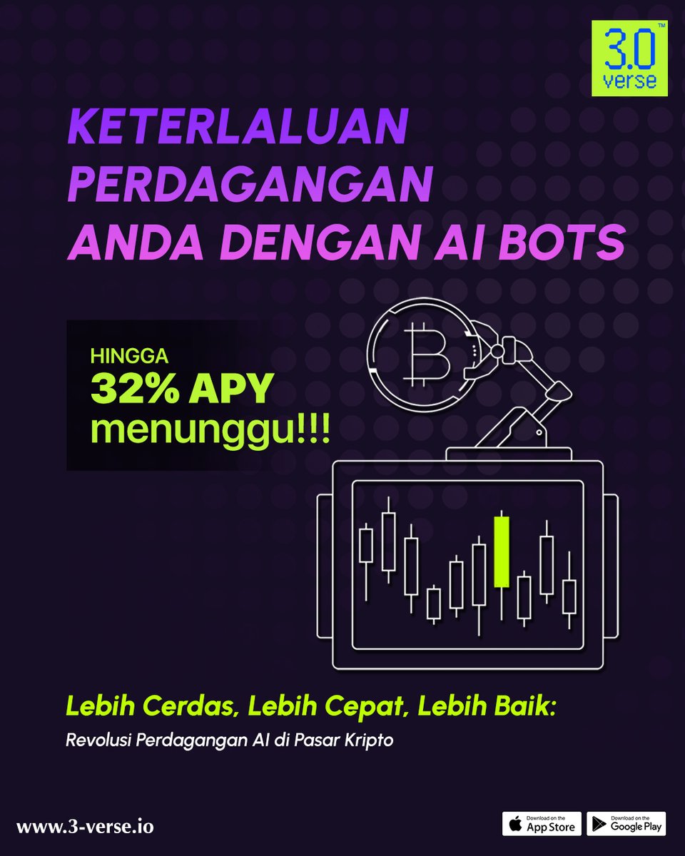 3verseindonesia's tweet photo. Temukan Perdagangan Tingkat Berikutnya: Jelajahi Perdagangan Bot Otomatis –Masa Depan Pasar Keuangan! 🌟
.
.
#real3verse #3verse #BotTrading #AutomatedTrading #AlgorithmicTrading #AITrading #TradingStrategies #FinancialMarkets https://t.co/ACU2wjSSUY
