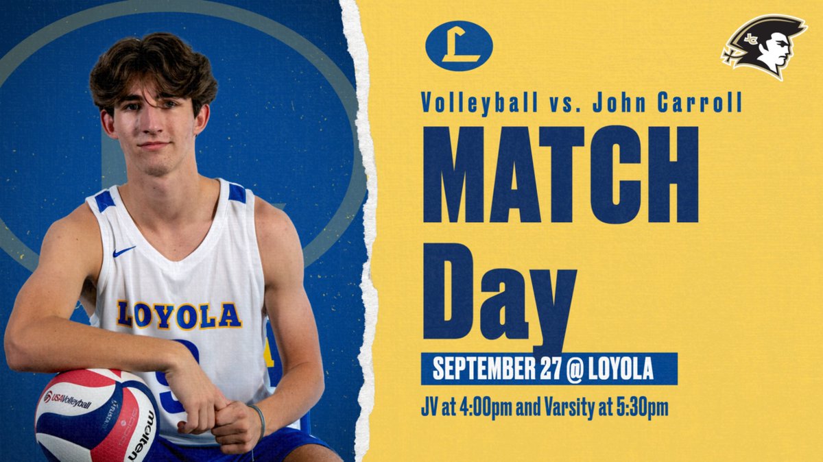 VolleyballDons's tweet photo. Come cheer on the Volleyball Dons today as we take on John Carroll at HOME! #RollDonsRoll #AMDG #MenForOthers https://t.co/NPCYv5PYcE