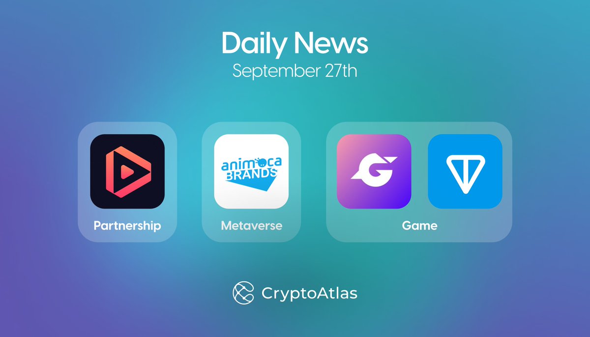 CryptoAtlas_io's tweet image. TODAY&apos;S NEWS ⚡️

🤝 @Dotmoovs becomes the title partner of the Spanish Freestyle Football Championship.

🌐 @AnimocaBrands announces #ValeVerse, a metaverse for fans of #MotoGP legend Valentino Rossi.

🎮 @MetalistGame collaborates with @ton_blockchain  on a TG game and #GameID.