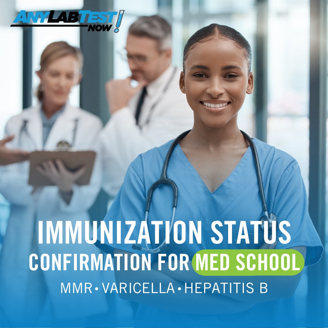 AnyLabTestNowGA's tweet image. Need to confirm your immunization status for the school year?

Getting tested is easy at Any Lab Test Now! This Student Titer Panel tests for:

🔹 Measles
🔹 Mumps
🔹 Rubella
🔹 Hepatitis B
🔹 Varicella

An average visit takes... website!

anylabtestnow.com/tests/student-…

#AnyLabTestNow