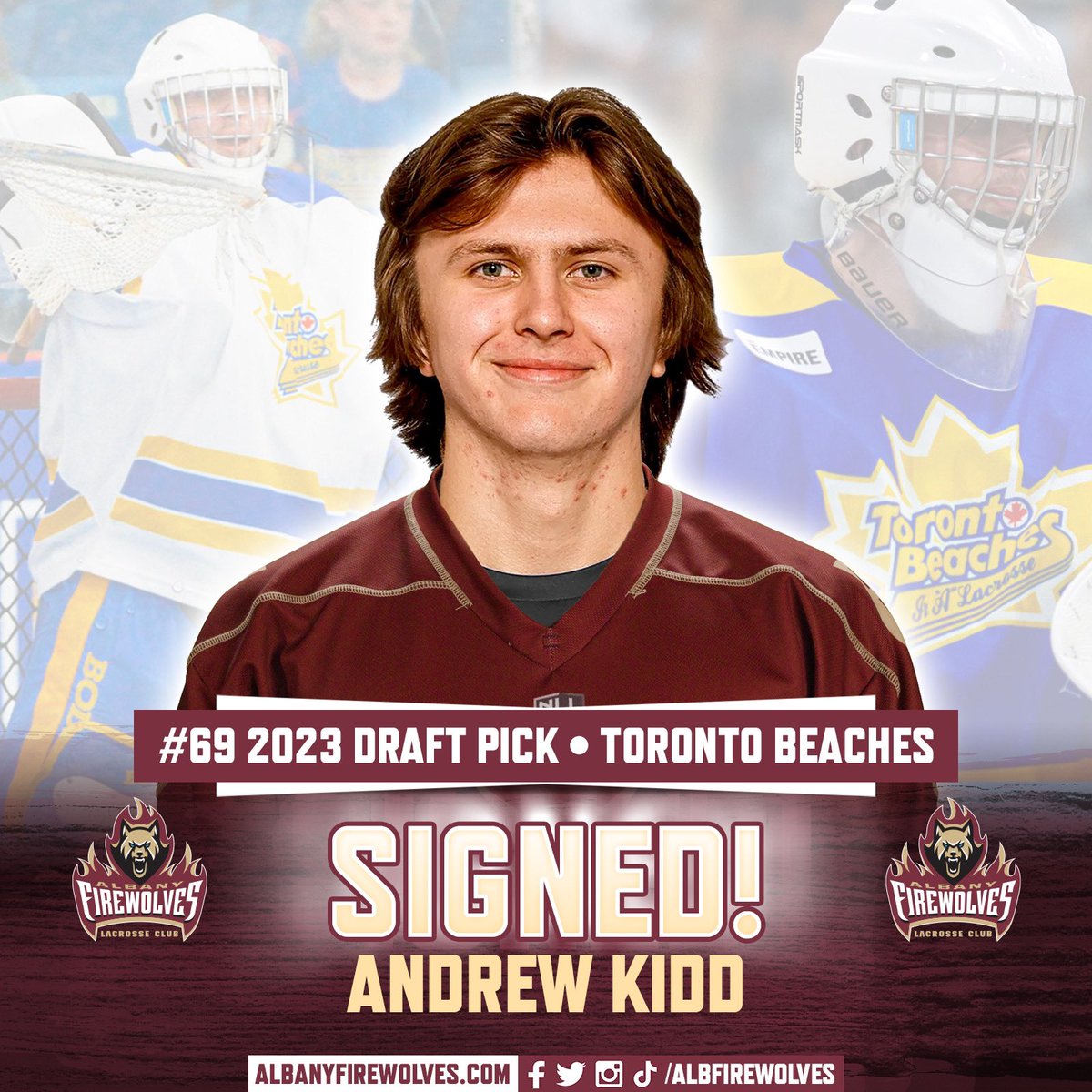 AlbFireWolves's tweet image. There’s a new Kidd in town!

We have signed our 69th overall pick in the 2023 NLL Draft.

(Pending League Approval)

Read the full story here ⬇️
albanyfirewolves.com/news/albany-fi…
