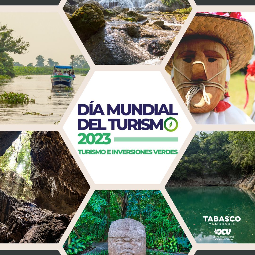 Hoy celebramos el #DíaMundialDelTurismo bajo el lema con el tema de "Turismo e Inversiones Verdes" 

#VisiteTabasco #TabascoMemorable

<a href="/Turismo_Tabasco/">Secretaria de Turismo y Desarrollo Económico</a> <a href="/SECTUR_mx/">SECTUR México</a> <a href="/asetur_mx/">ASETUR MX</a> @calderonalipi82@AMHMT <a href="/AmavTabasco/">Recorre el Edén</a> <a href="/AMAVNACIONAL/">AMAV Nacional</a>