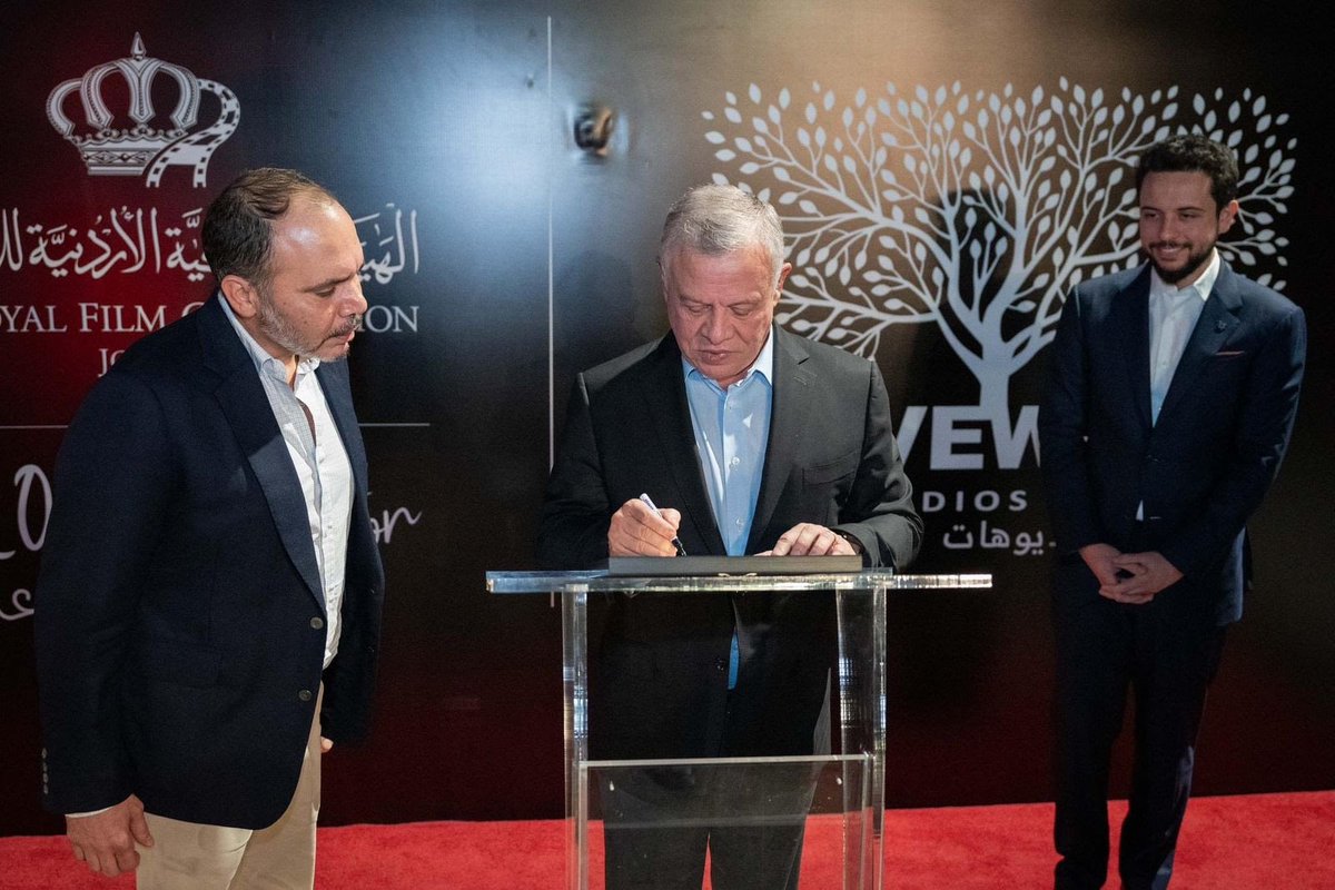ArabCinemaCntr's tweet photo. 20 years of #RFC 🎬🇯🇴

Last night, His Majesty King Abdullah inaugurated #olivewoodstudios — Jordan’s first specialized studio complex for filmmaking — on the 20th anniversary of our #ACCPartner the Royal Film Commission @FilmJordan!

#ACCpartners #ArabCinemaCenter #ACC https://t.co/1k6SXRJ1oG