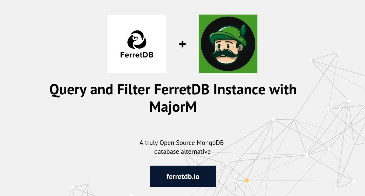 ferret_db's tweet image. With @ferret_db you&apos;re never short of #MongoDB GUI options to choose from. 

In our latest guide, we dive deep into MajorM @MajorM_app 

Read it here --&amp;gt; buff.ly/46oI5IU 

#opensource