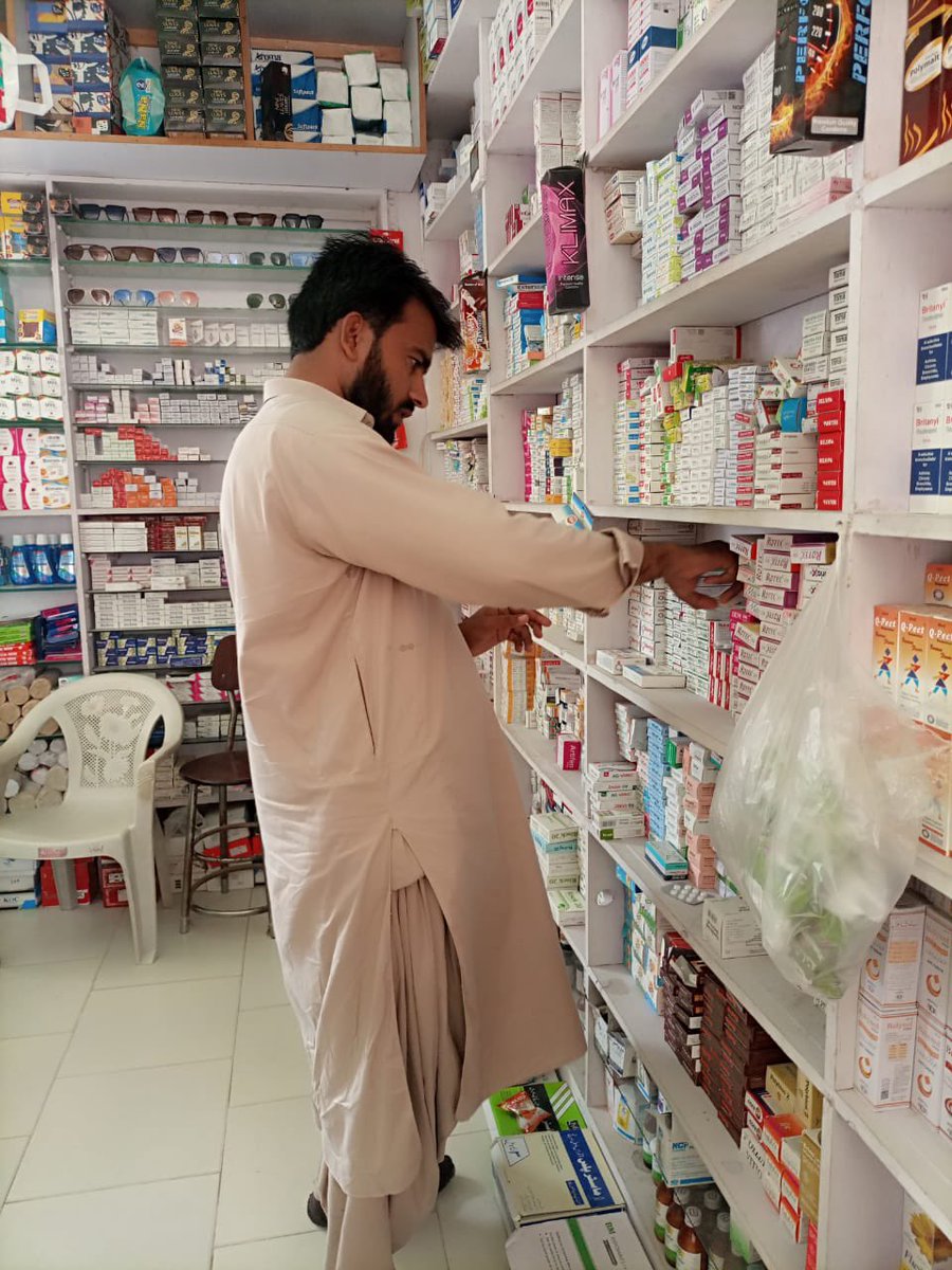 Drug Inspector Gwadar inspected Medical Stores of Gwadar. During the inspection Un registered drugs were recovered from 2 medical stores, stock seized and served with a show cause notice. 
Furthermore 03 drug samples were collected and sent to drug testing laboratory.