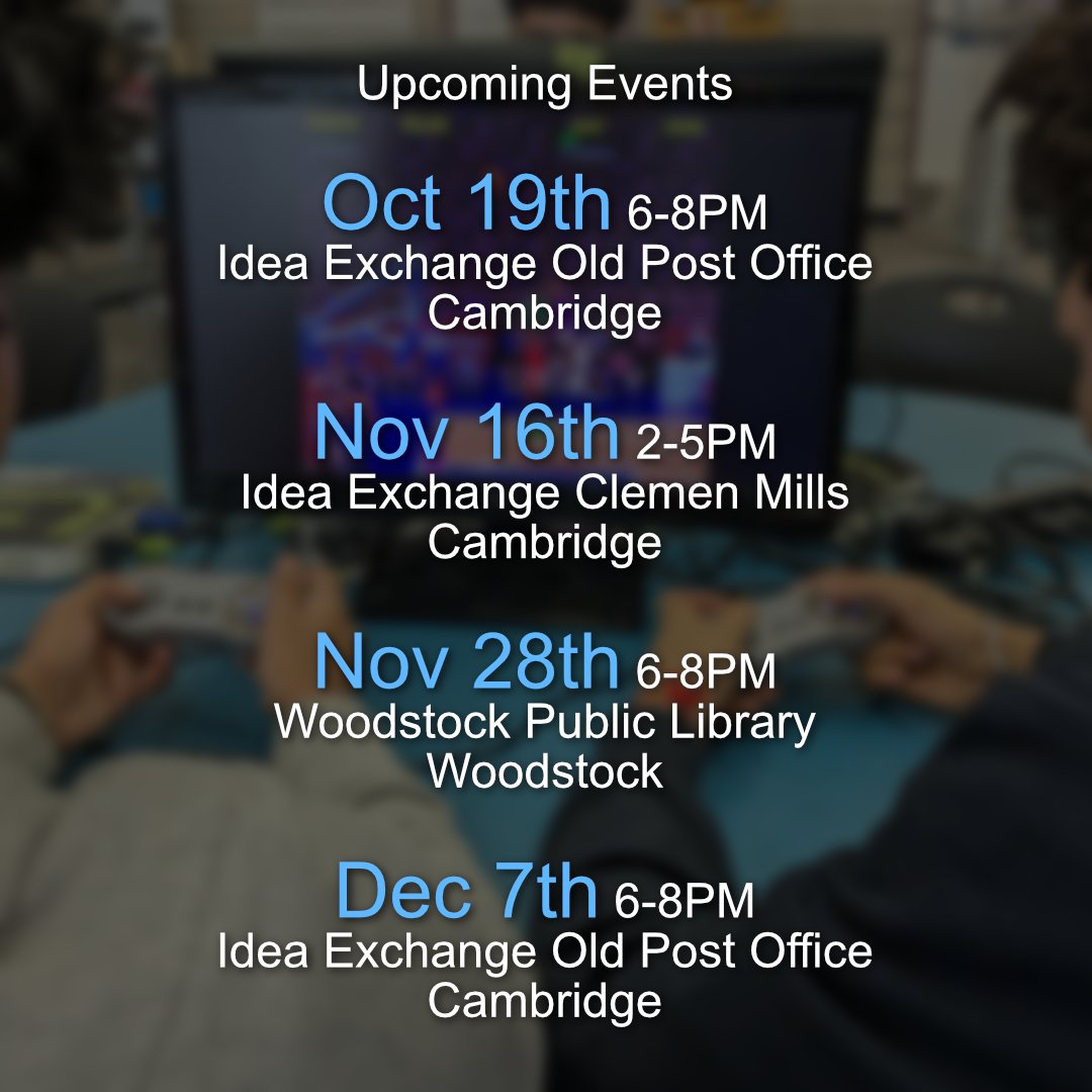 We have a busy fall/winter schedule! Hope to see all at our next events! Oct 19 6-8pm @ Idea Exchange Post Office, Nov 16th 2-5pm @ Idea Exchange Clemen Mills, Nov 28 6-8 Woodstock Public Library, Dec 7 6-8pm Idea Post Office Idea Exchange