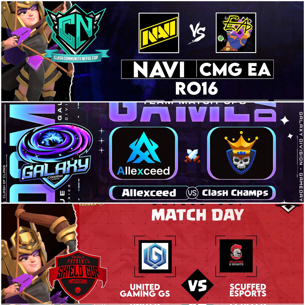 Style_coc's tweet photo. π£ LIVEEEEEE!
MARATΓN de GUERRAS! π₯³
π @clashcmtynpl | @League_Cosmo | #ShieldCup | @HurricaneCup
β
@NAVI_coc π @earlyattax
β
@Allexceedcoc π @ClashChamps_CoC
β
@GSesports11 π #ScuffedEsports
β
@Entropy_CoC π @Pilot51Esports
β
@TribeGamingCoC π #SpaceBlimp
β
@Time2Throw_ π @VNesportingCOC
LOCURA de DΓA! πͺ
π https://t.co/ElhfZjZPpN
