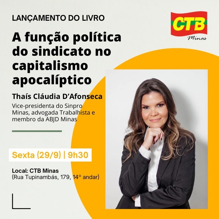fepesp's tweet image. PROFESSORA DO SINPRO MINAS LANÇA LIVRO SOBRE SINDICALISMO NESTA SEXTA-FEIRA
Será às 8h30, na sede do Sindicato, no Centro (Rua Tupinambás, 179, 12° andar)
#SinproMinas #Sindicalismo #AdvocaciaTrabalhista