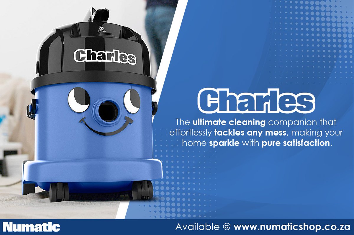 #CleaningCompanion #VersatileVacuum #PowerfulCleaning #Charles #EfficientCleaning #CleanWithCharles #NumaticCleaning #AllRoundCleaner #CleaningSolutions #Numatic #NumaticSA
