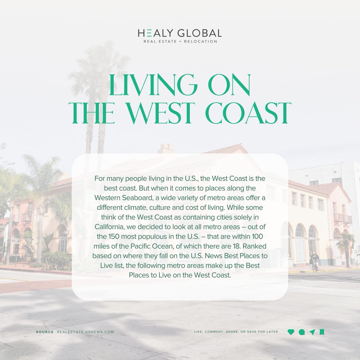 HealyGlobal's tweet photo. West Coast is the best coast! Several advantages make it an appealing place to live for many people. However, it's important to note that what makes a place "good" to live in is subjective and can vary greatly depending on individual preferences and priorities. https://t.co/Wwvx4DYBKV