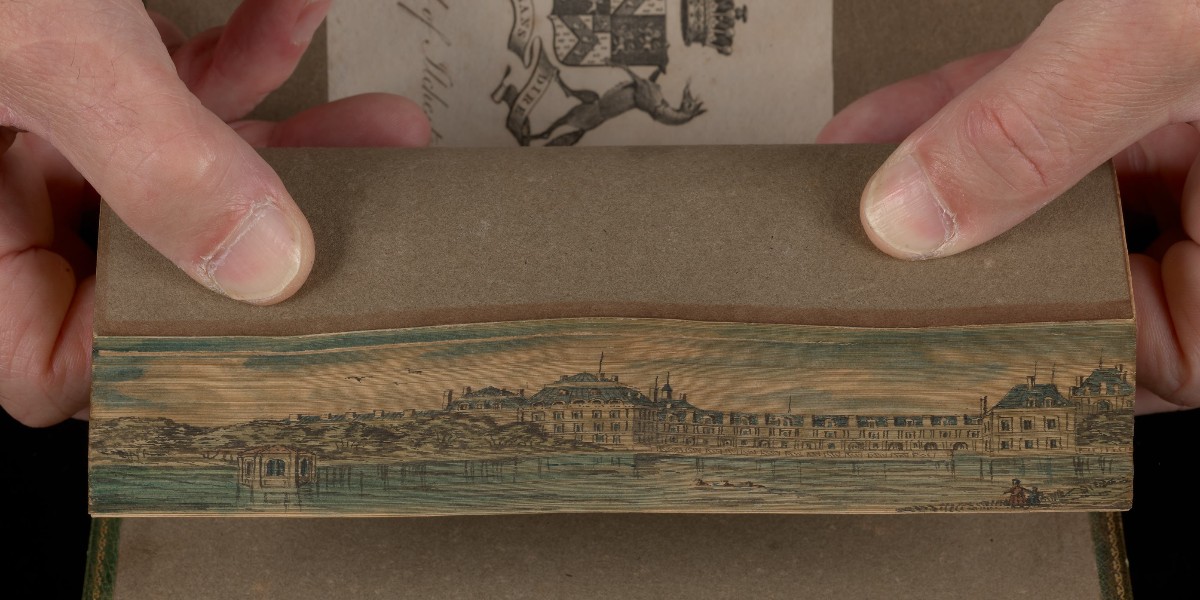 tcddublin's tweet photo. 🤩New Exhibit Alert!
Bound to Please - Discover stunning fore-edge paintings and bindings in Long Room. The Library's Bollmann Collection spans 250 years.
➡️Learn more here: https://t.co/V1CSGgw0EQ
#TCDOldLibrary #VirtualTrinityLibrary #TrinityCollegeDublin https://t.co/FBIEH8GfAD