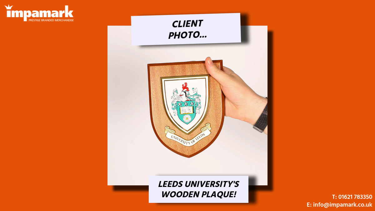Impamark's tweet photo. Wooden #plaques will always be a fan favorite with our #University clients!
Suitable for #printing with your University #Crest π‘οΈ
We recently supplied #Leeds University with these!
#ClientRepost
π 01621 783550
βοΈ info@impamark.co.uk https://t.co/c5H8nlwgAQ