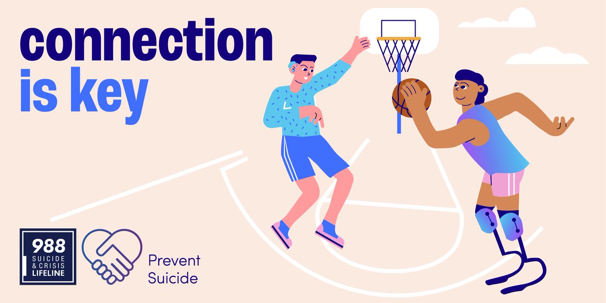 Adults with disabilities are three times more likely to report suicidal thought than adults without disabilities. Connection is a powerful tool to create a sense of belonging. Find ways to connect with each other: bit.ly/3rwM3jt   #SPM23