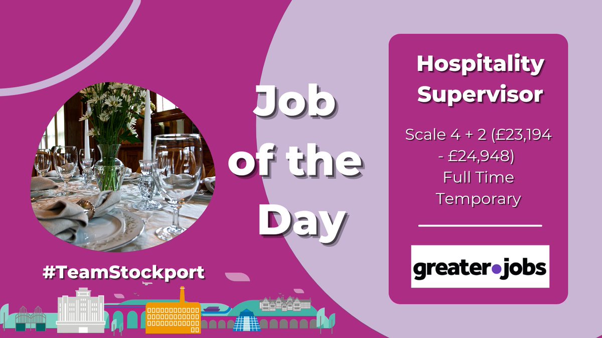 We are looking for an experienced &amp; self motivated person with excellent #CustomerService skills and a passion for #Events to join <a href="/Stockport_Event/">Stockport Events</a> 

Find out more and apply by submitting your #CV today 👉 orlo.uk/QYLyn

#TeamStockport #AmbitiousStockport #EventsJobs