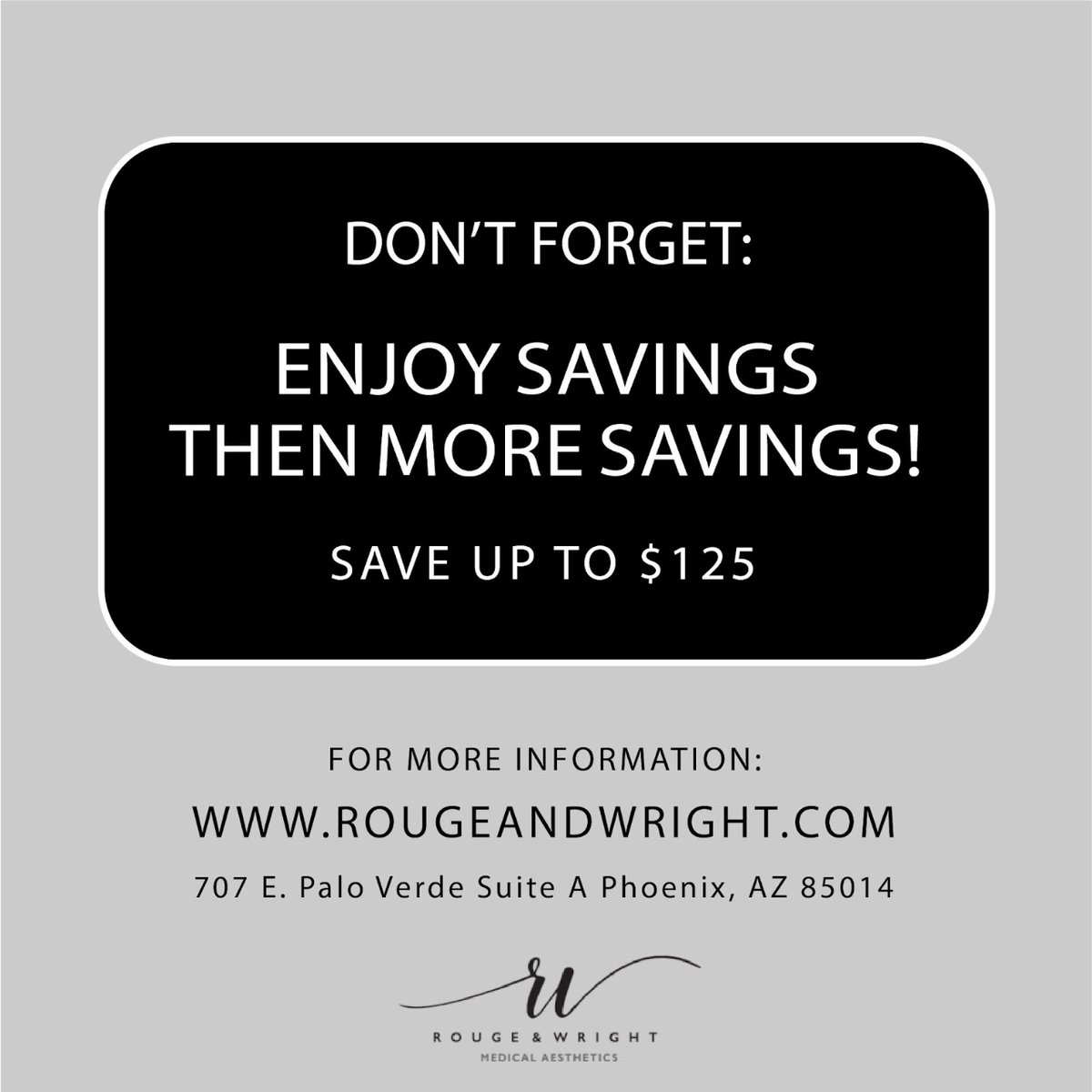 Rouge & Wright Medical Aesthetics (@rouge_wright) on Twitter photo Start saving with your $50 offer
Contact us:
info@rougeandwright.com
(602) 469-8693
#PhoenixMedSpa #BotoxPhoenix #AZMedSpa #BeautyInPhoenix #PhoenixAesthetics #MedSpaMagic #BotoxResults #HealthySkinAZ #YouthfulSkin #BeautyRejuvenated #PhoenixBeauty #RadiantYou Start saving with your $50 offer
Contact us:
info@rougeandwright.com
(602) 469-8693
#PhoenixMedSpa #BotoxPhoenix #AZMedSpa #BeautyInPhoenix #PhoenixAesthetics #MedSpaMagic #BotoxResults #HealthySkinAZ #YouthfulSkin #BeautyRejuvenated #PhoenixBeauty #RadiantYou