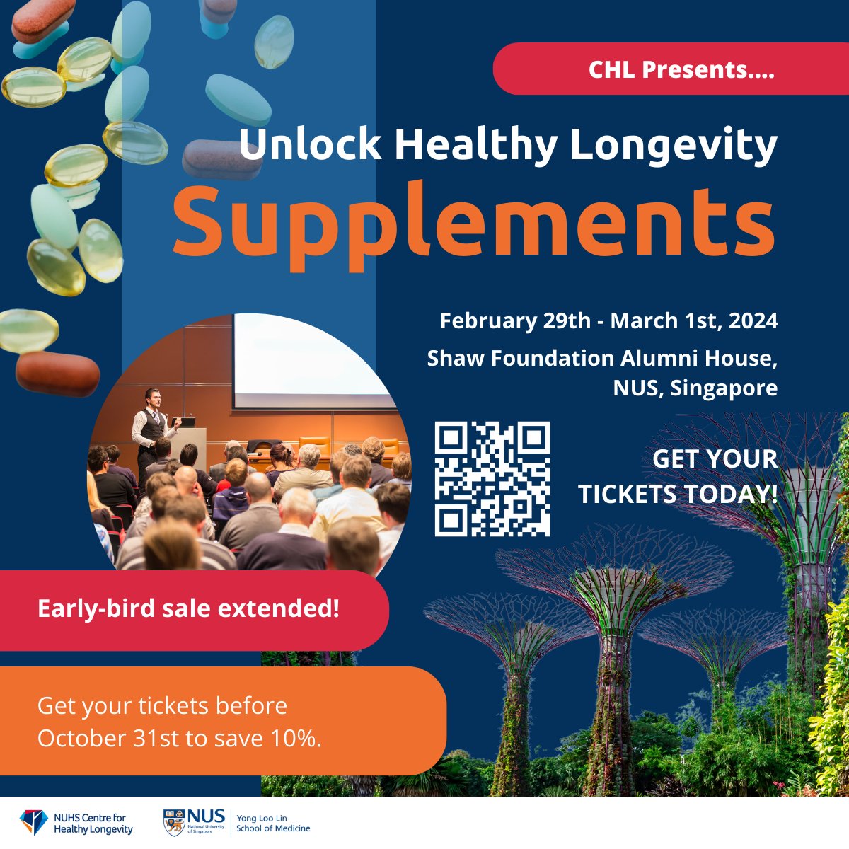 Unlock the Future of Health! Join us for an immersive dive into cutting-edge science, focusing on supplements at the #CHL2024. We are also pleased to inform you that the early bird discount will be extended to 31 October 2023. Don't miss out! Sign up: chl-summit.com