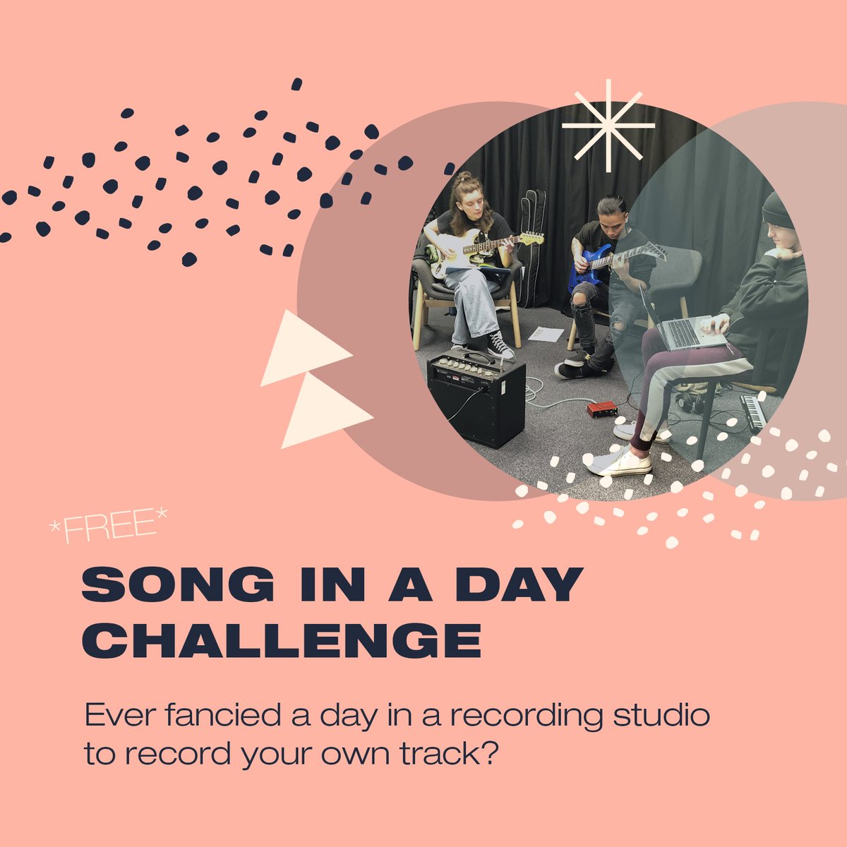 .@shmuORG Song in a Day Challenge - 19 October 2023. Open to current Secondary pupils living in Tillydrone, Woodside, Torry, Middlefield, Seaton, Northfield or Cummings Park. FREE 👀 57north.org/opportunities/…