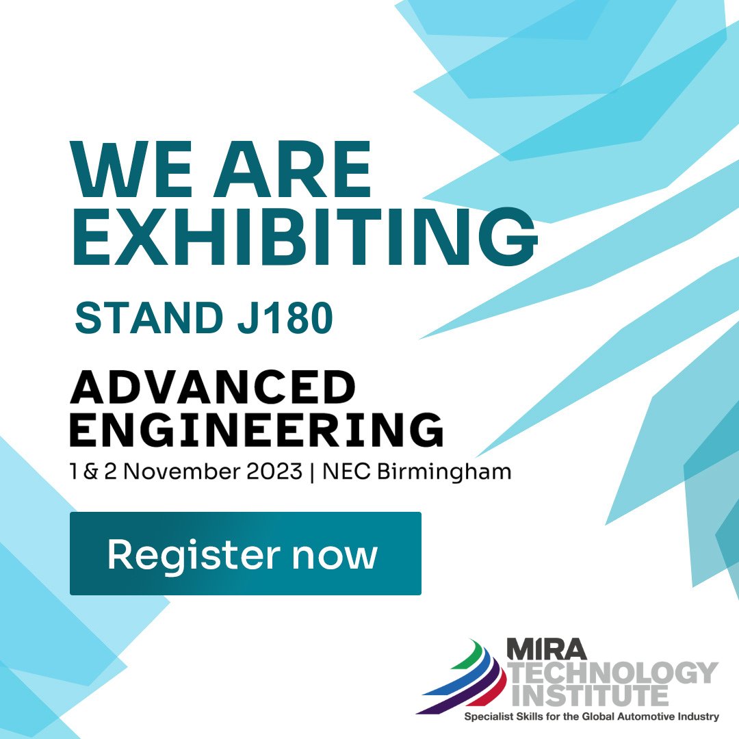 MTI_Tweets's tweet image. 📢We are exhibiting at Advanced Engineering 2023!

👋Come and talk to us about our EV and new Hydrogen courses!

⭐STAND J180

📆1st &amp;amp; 2nd November 2023

Register now:
register.visitcloud.com/survey/0vsnq2m…

#AdvancedEngineering2023 #NEC #AutomotiveTraining #EVCourses #HydrogenTraining