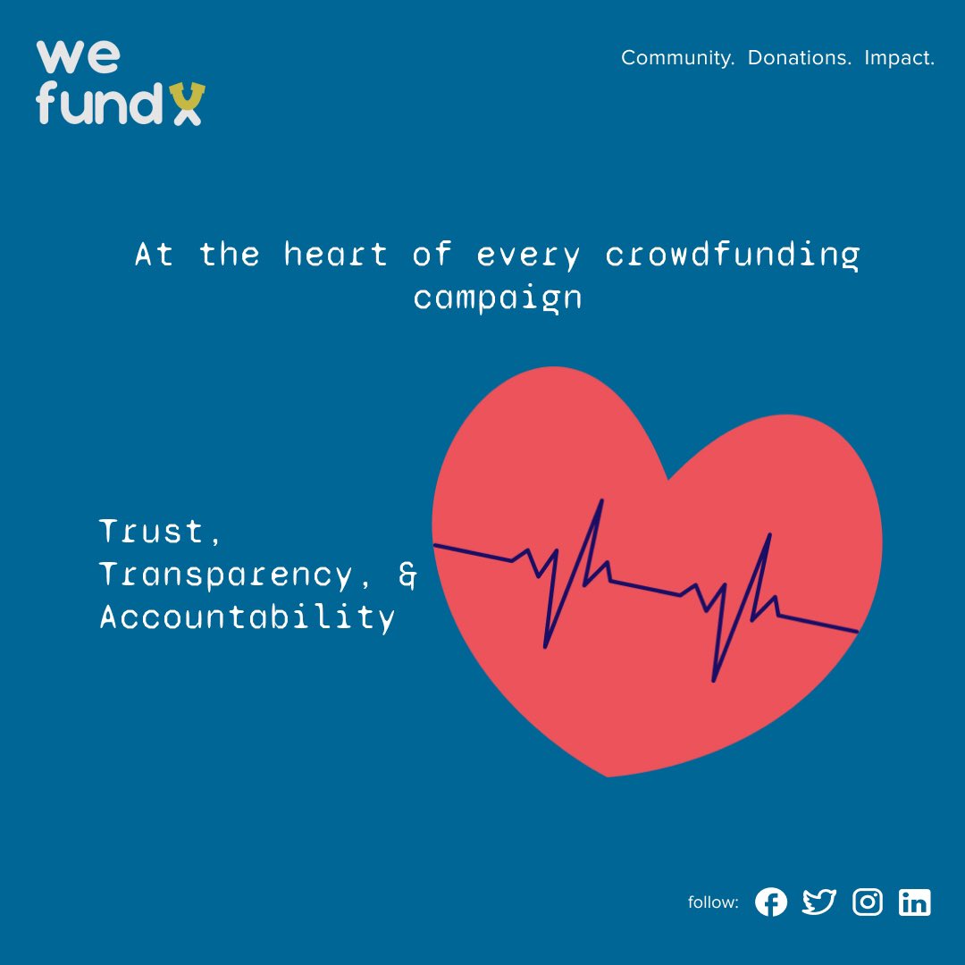 wefundx's tweet photo. At wefundx, trust, transparency, and accountability are at the heart of every crowdfunding campaign.

That's why we have meticulously created a secured platform that upholds these values. https://t.co/WBphl3z25B