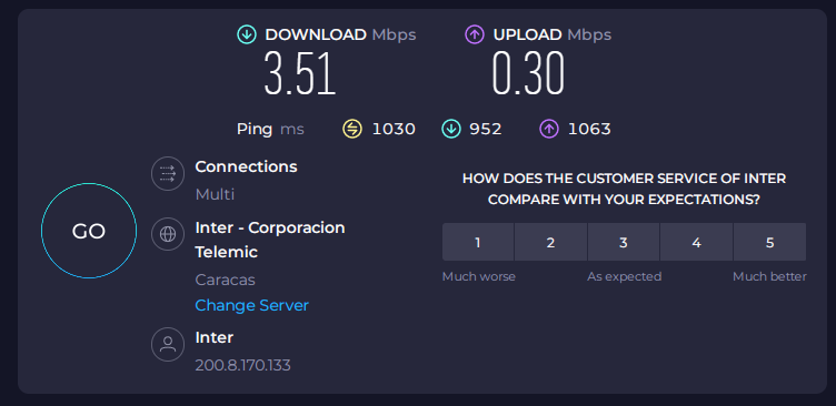 acido100x100's tweet image. Que frustración tan grande una semana SI y la otra TAMBIÉN, así nos tiene otra vez con intermitencias o degradación de la velocidad de #Internet desde las 11:50 am @InterCliente @TuMundoInter en la Urb. Montecristo, Caracas, Contrato:2500117302
@conatel @sundde_ve #InterCliente