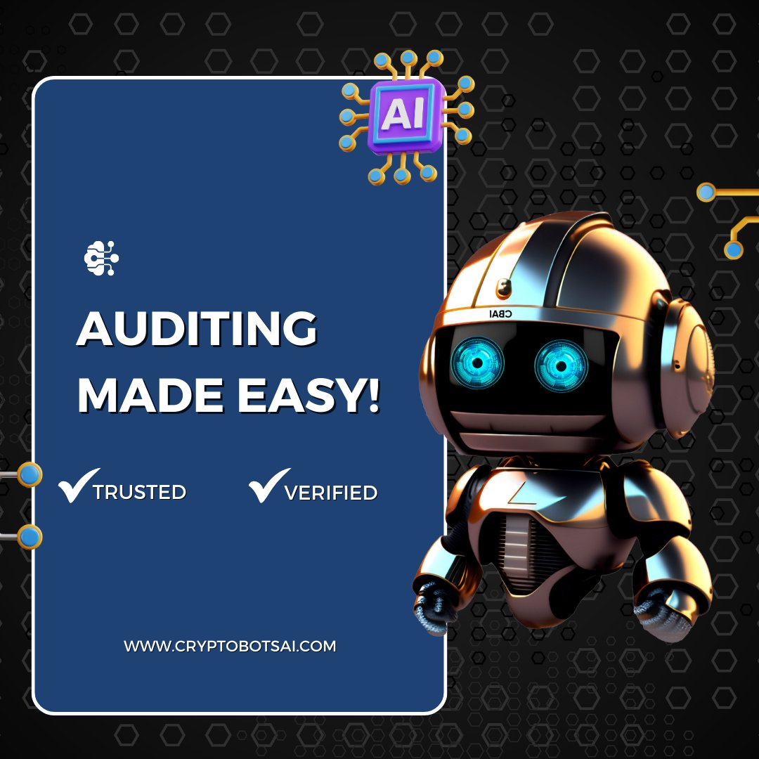 CryptoBotsAi3's tweet photo. π Trust, but verify. Our platform offers thorough auditing capabilities, giving you peace of mind in the crypto world. Your security is our priority. π
#CryptoSecurity #Auditing #Cryptobotsai #Ai #Aitechnology #Blockchain #innovation #startup https://t.co/gdxh23ZP1m