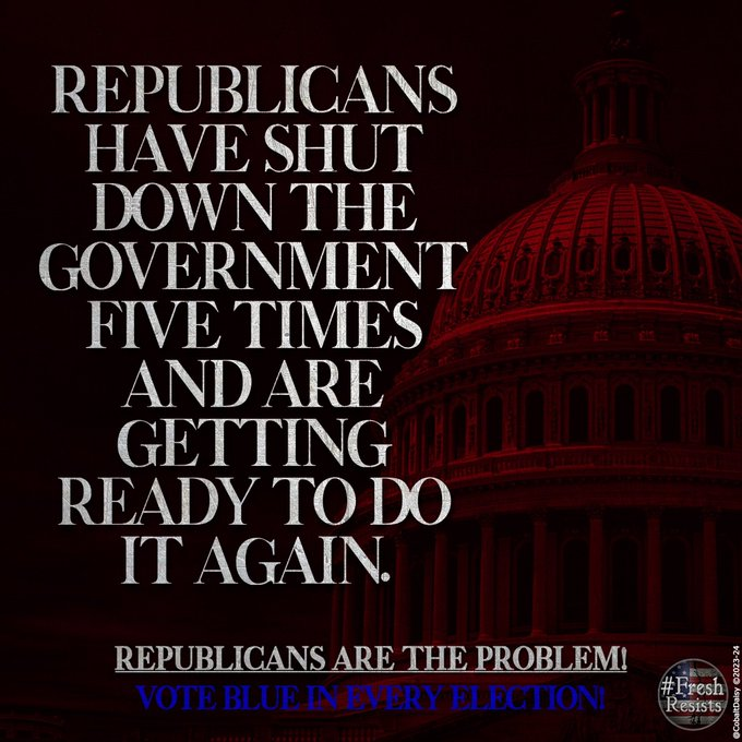 FeistyLibLady's tweet photo. In August President Biden asked lawmakers for more money for FEMA and to approve $16M in supplemental aid.

The aid was to help with the recovery of Maui's wildfire, Vermont's flooding and Hurricane Idalia in the southeastern states.

The MAGA GOP House have ignored the requests.

They are too busy trying to shut the government down for what they think will be Trump's gain. They want to advance their awful agenda to cut the budget to hurt poor Americans, pass their terrible border enforcement policies and impeach President Biden with no evidence what so ever.

A shutdown will leave FEMA to manage the current hurricane season with a bare-bones, unpaid staff in Washington. Other employees would be furloughed and also left without a paycheck.

FEMA will struggle to provide for people in disasters and some people will lose their lives and homes because of Trump and his cronies.

Republicans don't give a damn about Americans.
#BidenHarris2024
#RepublicansAreTheProblem
#FreshResists