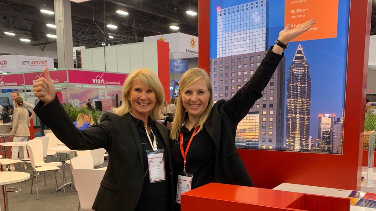 Frankfurt is going Las Vegas! Meet our colleagues Eva Klinger and Vivien Altmann-Morelli at IMEX America, October 17-19, at the Germany booth E1930-07 ! Drop by spontaneously or make an appointment right now: messefrankfurt.com/frankfurt/en/l…
#mflocations #imex2023